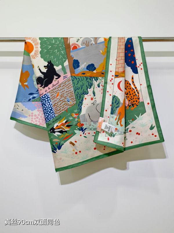 Hermes silk Scarf 90X90cm E28 (33)
