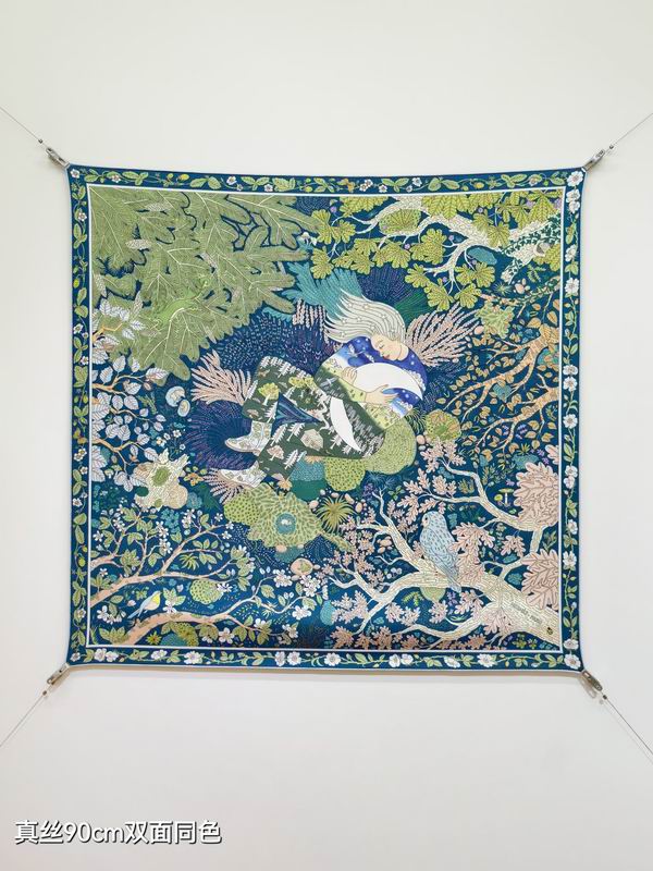 Hermes silk Scarf 90X90cm E31 (13)