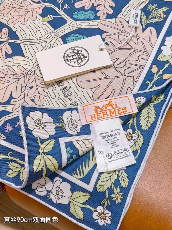 Hermes silk Scarf 90X90cm E31 (17)