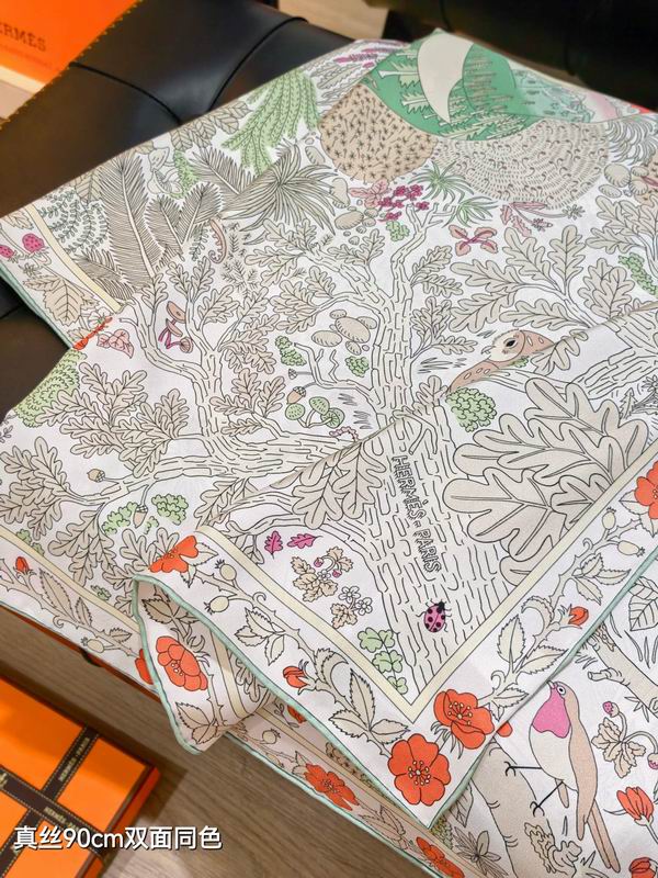Hermes silk Scarf 90X90cm E31 (36)