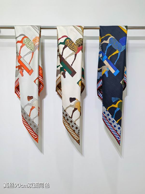Hermes silk Scarf 90X90cm E38 (10)