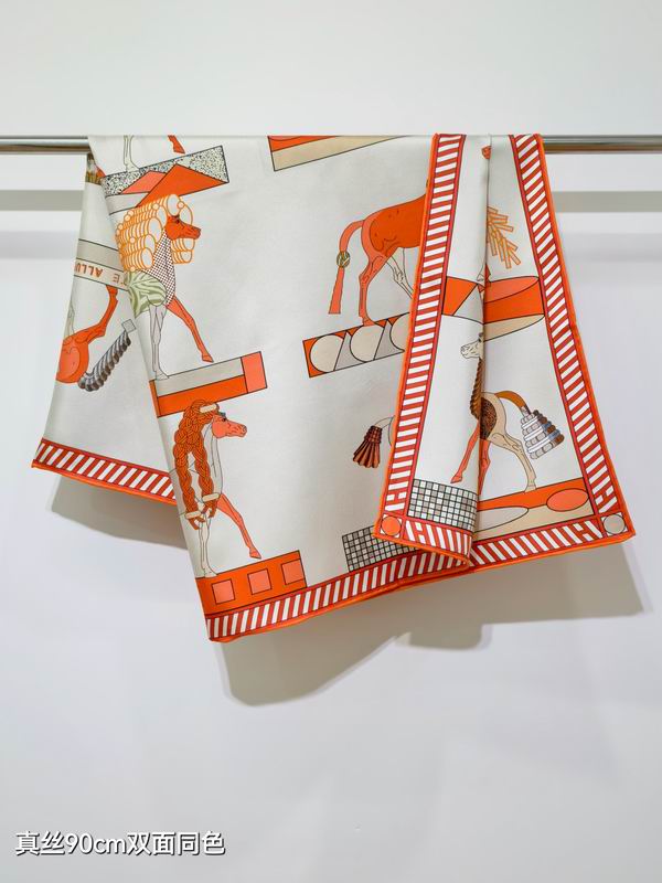 Hermes silk Scarf 90X90cm E38 (18)