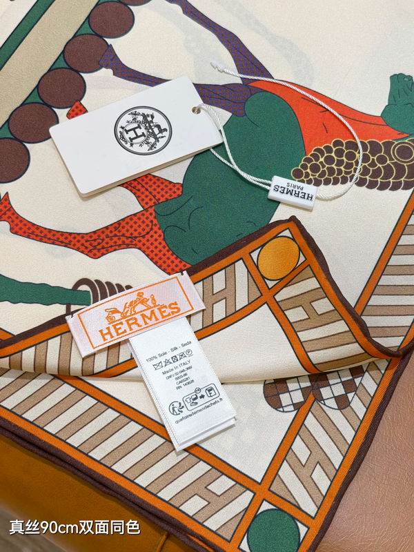 Hermes silk Scarf 90X90cm E38 (27)