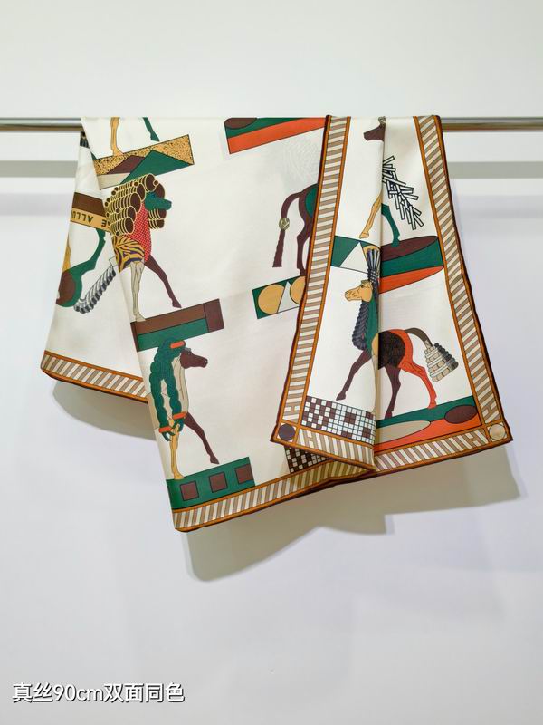 Hermes silk Scarf 90X90cm E38 (28)