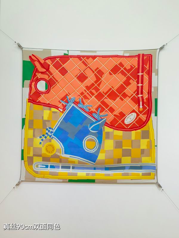 Hermes silk Scarf 90X90cm E40 (13)