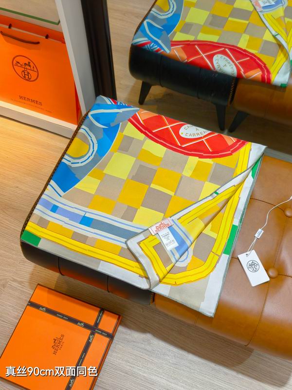 Hermes silk Scarf 90X90cm E40 (14)