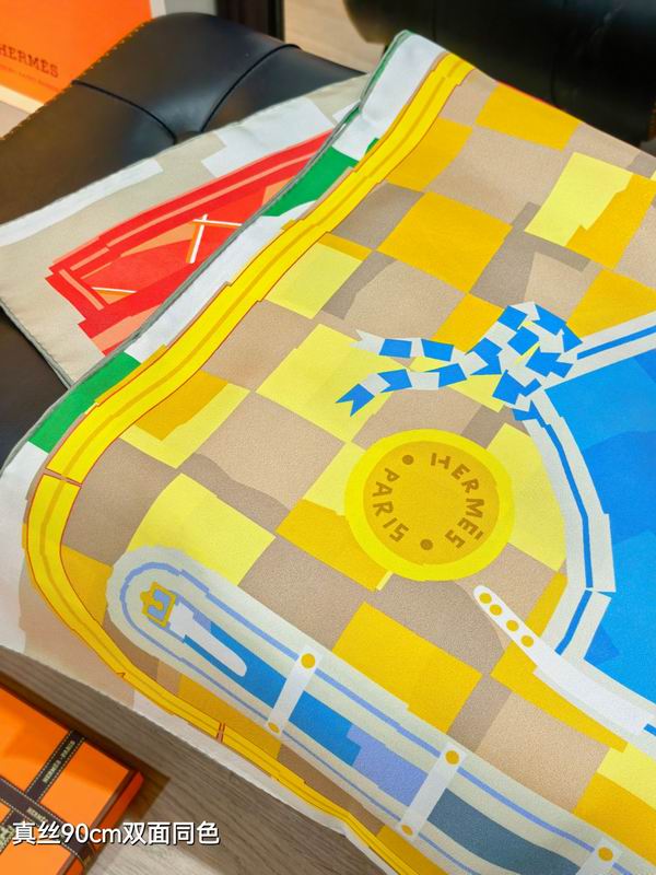 Hermes silk Scarf 90X90cm E40 (16)