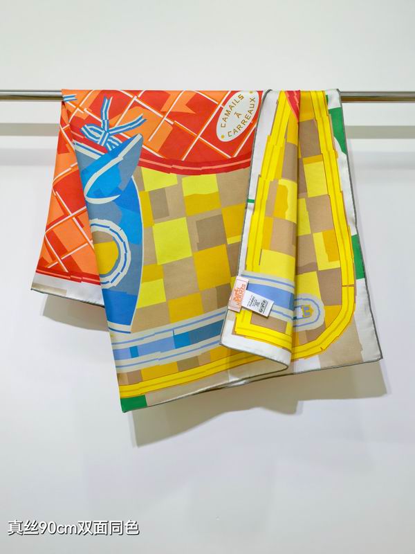 Hermes silk Scarf 90X90cm E40 (18)
