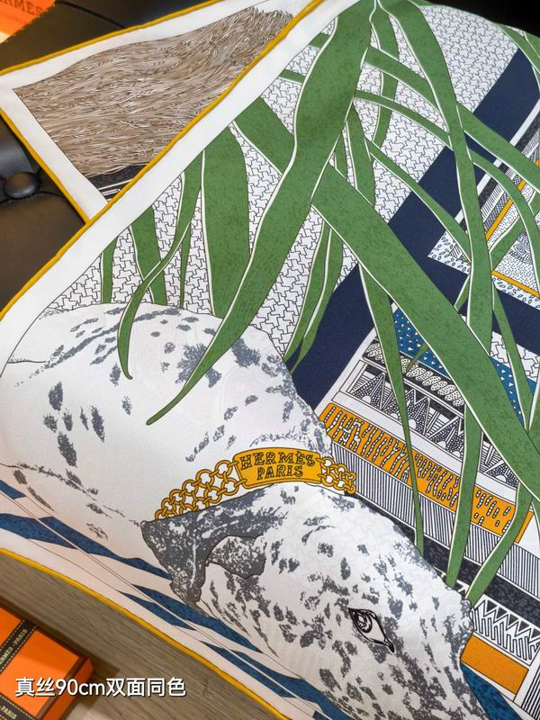 Hermes silk scarf 90X90cm E29 (13)
