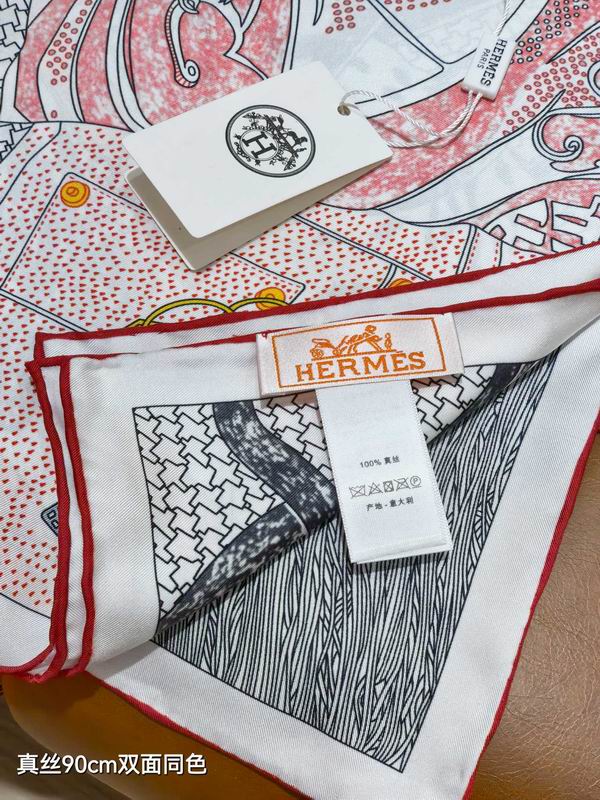 Hermes silk scarf 90X90cm E29 (23)