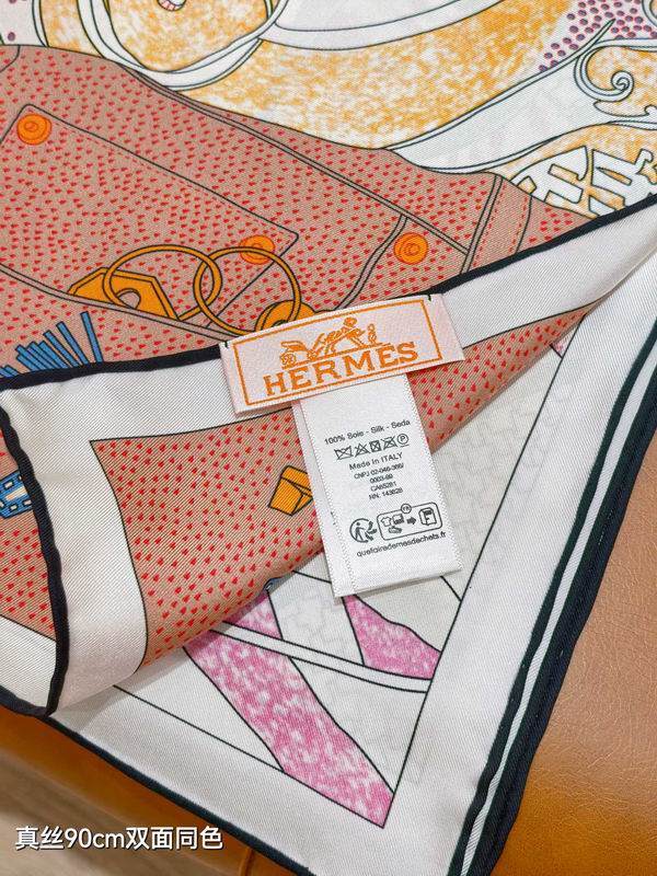 Hermes silk scarf 90X90cm E29 (5)