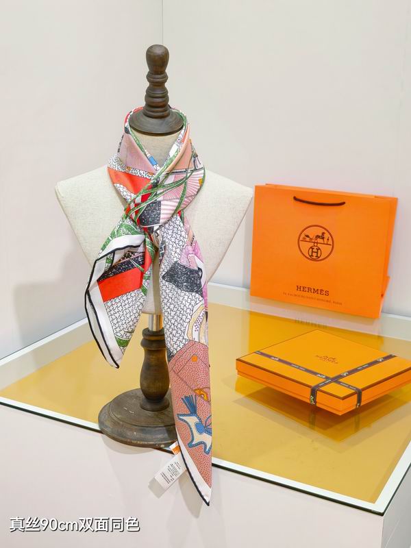 Hermes silk scarf 90X90cm E29 (8)