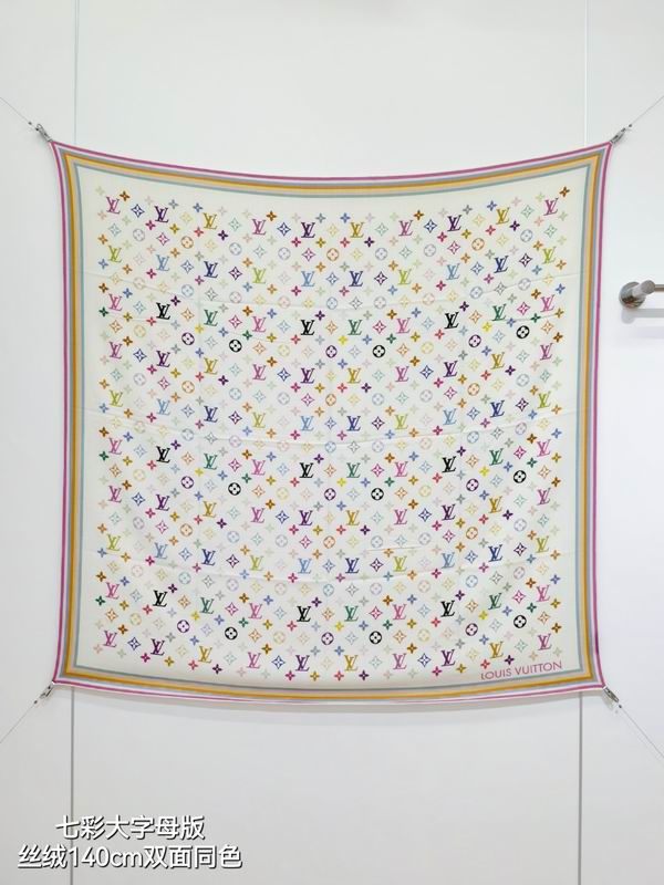 LV Scarf 140X140cm 70%羊绒 30%真丝 E05 (8)