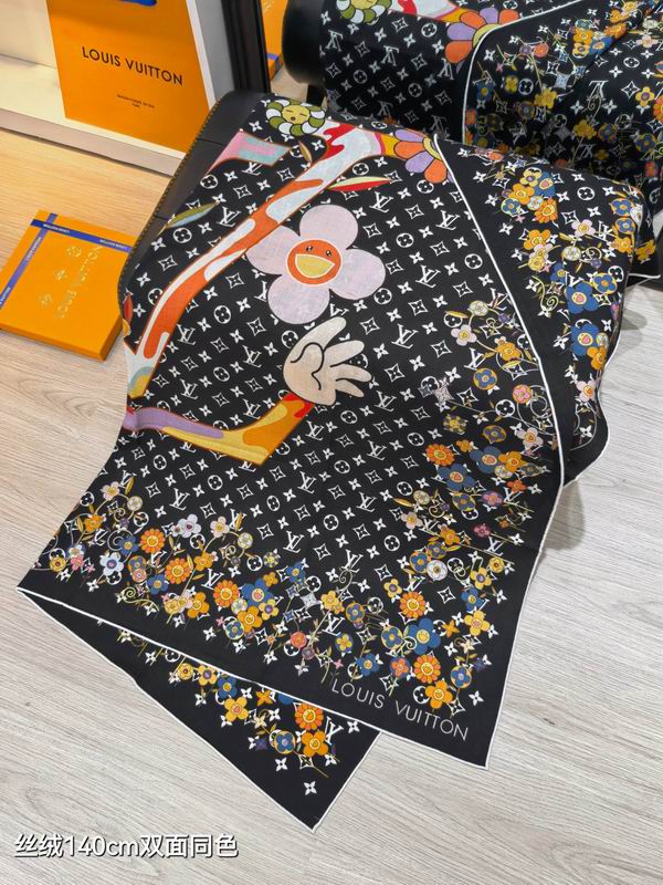 LV Scarf 140X140cm 70%羊绒30%真丝 E32 (12)