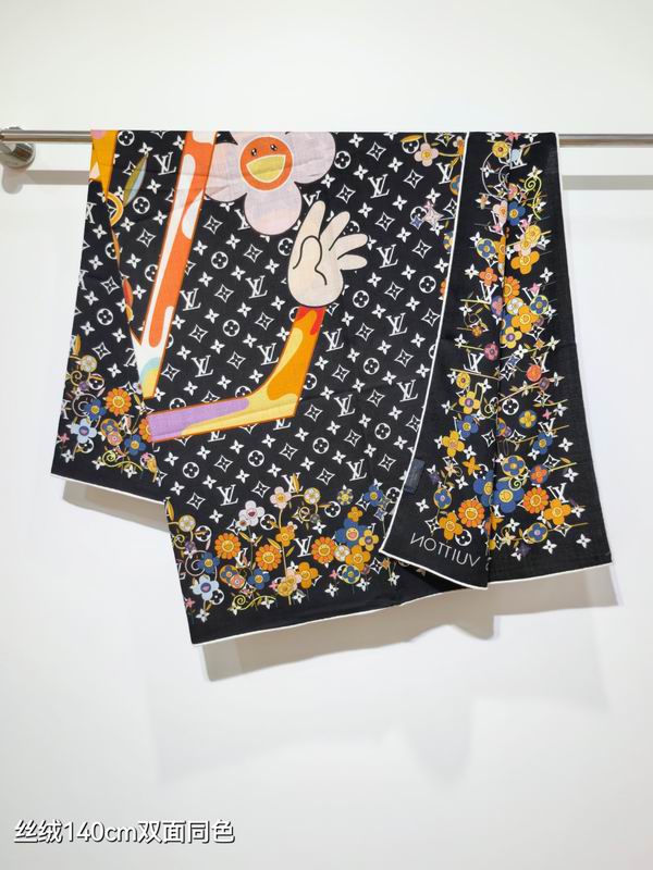 LV Scarf 140X140cm 70%羊绒30%真丝 E32 (15)