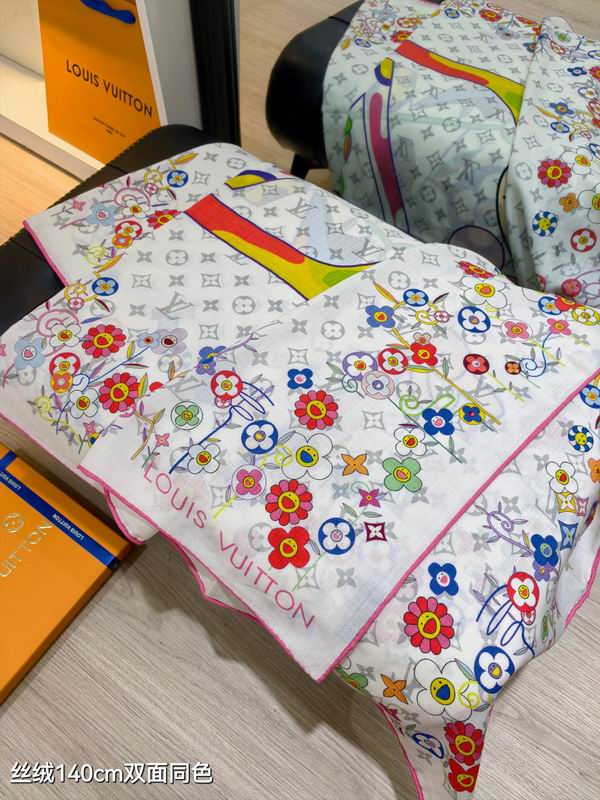 LV Scarf 140X140cm 70%羊绒30%真丝 E32 (5)