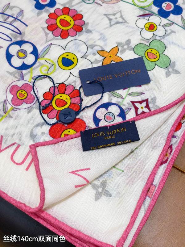 LV Scarf 140X140cm 70%羊绒30%真丝 E32 (6)