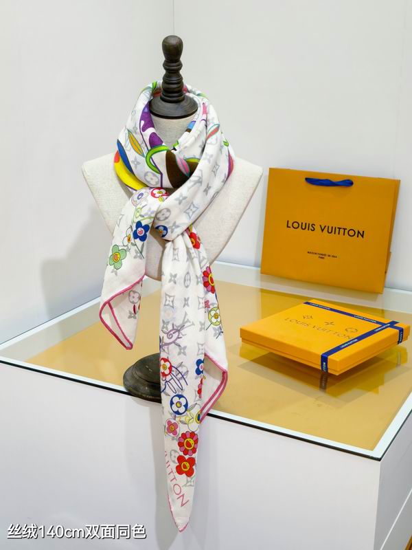 LV Scarf 140X140cm 70%羊绒30%真丝 E32 (8)