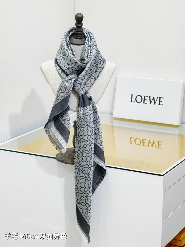 Loewe Scarf 140X140cm 90%羊毛10%羊绒 E13 (10)
