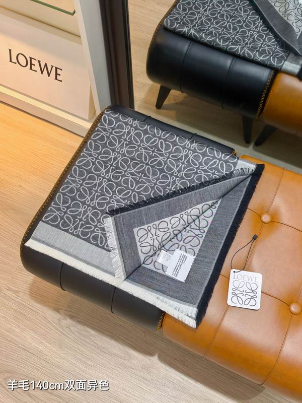Loewe Scarf 140X140cm 90%羊毛10%羊绒 E13 (15)