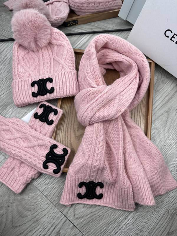 Celine Scarf Hat Gloves hm (119)