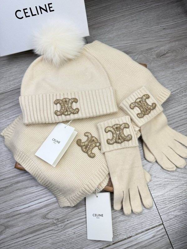 Celine Scarf Hat Gloves hm (142)