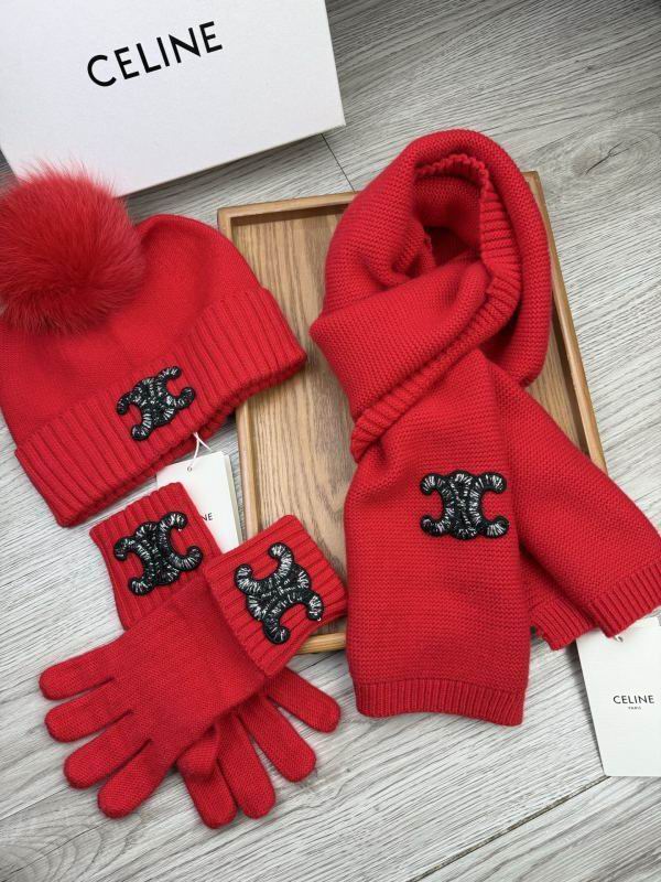 Celine Scarf Hat Gloves hm (143)