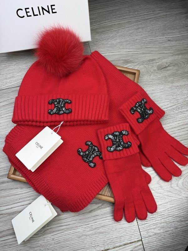 Celine Scarf Hat Gloves hm (144)