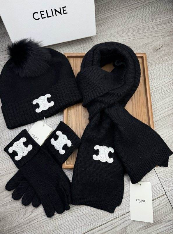 Celine Scarf Hat Gloves hm (145)