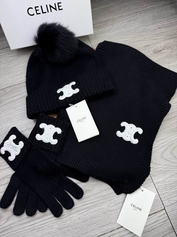 Celine Scarf Hat Gloves hm (146)