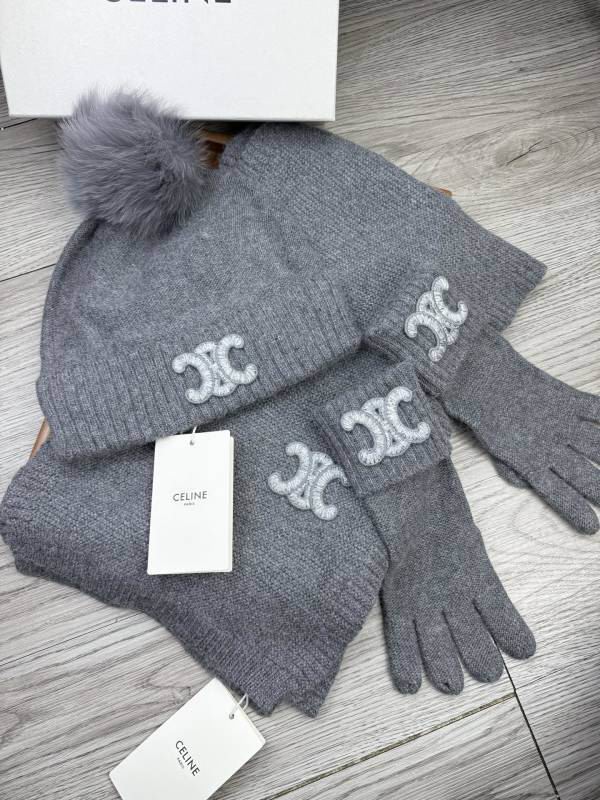Celine Scarf Hat Gloves hm (148)