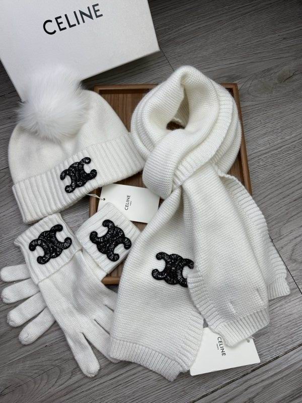 Celine Scarf Hat Gloves hm (149)