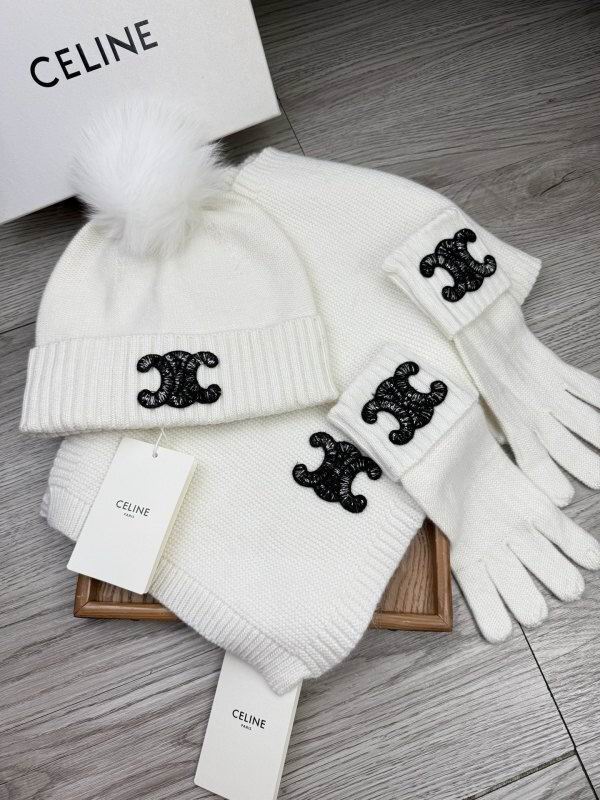 Celine Scarf Hat Gloves hm (150)