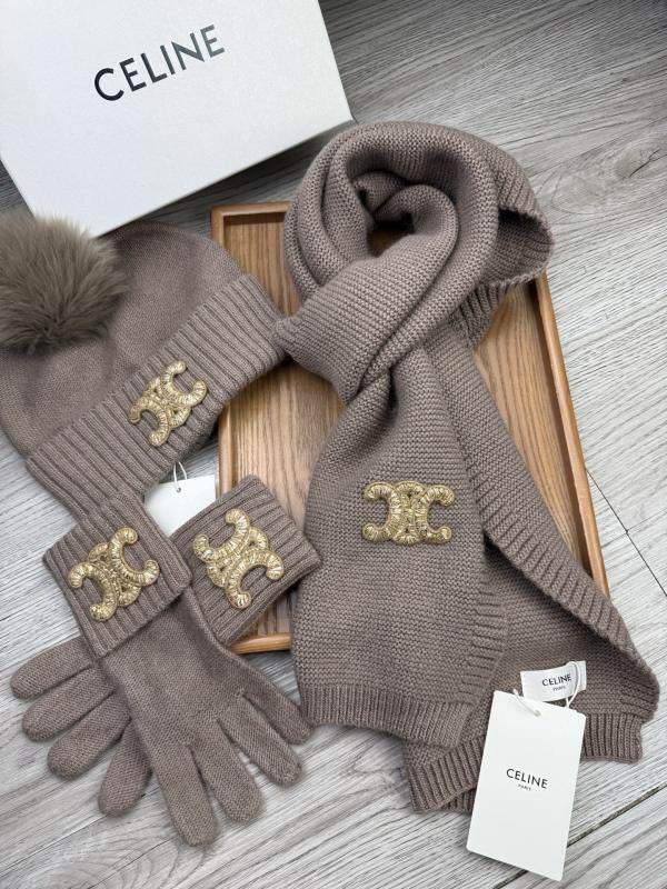 Celine Scarf Hat Gloves hm (151)
