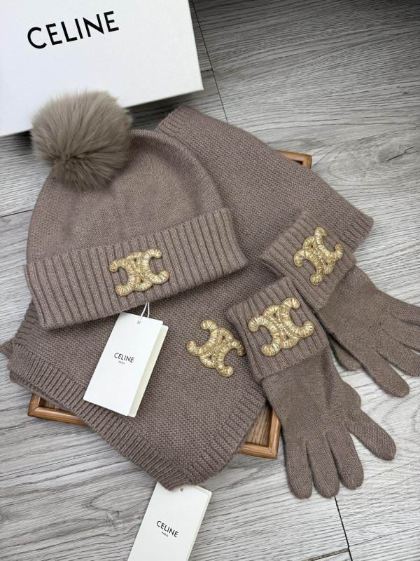 Celine Scarf Hat Gloves hm (152)