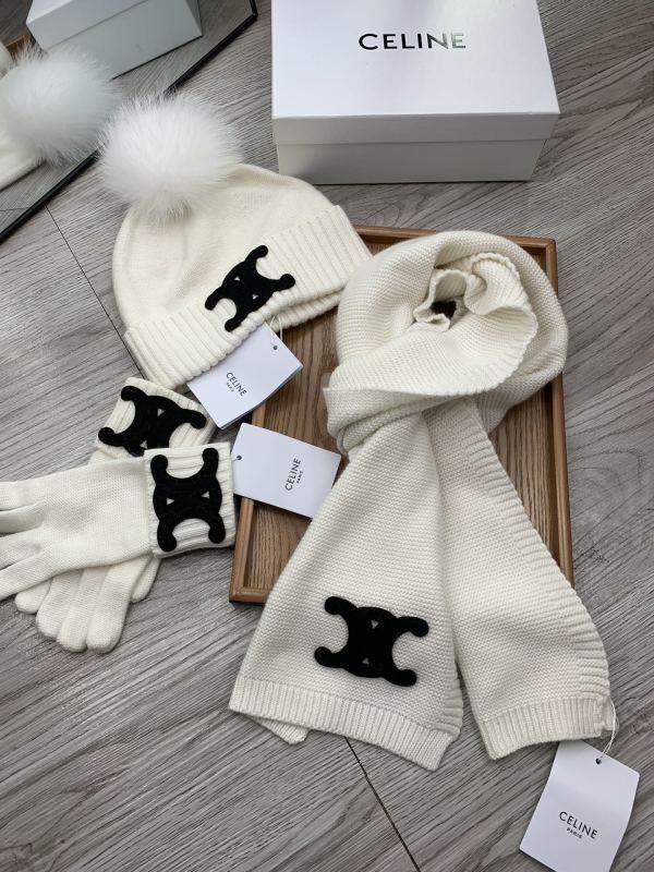 Celine Scarf Hat Gloves hm (154)