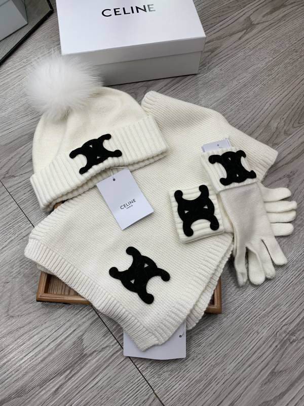 Celine Scarf Hat Gloves hm (155)