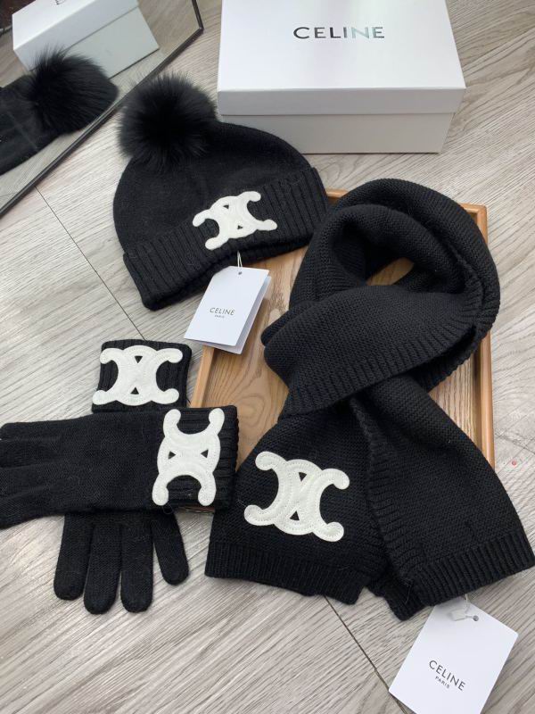 Celine Scarf Hat Gloves hm (158)