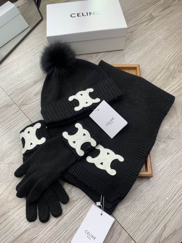 Celine Scarf Hat Gloves hm (159)