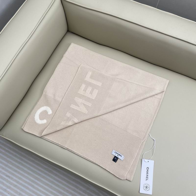 Chanel  scarf 168X60cm 55%绵羊毛45%山羊绒 E08 (6)