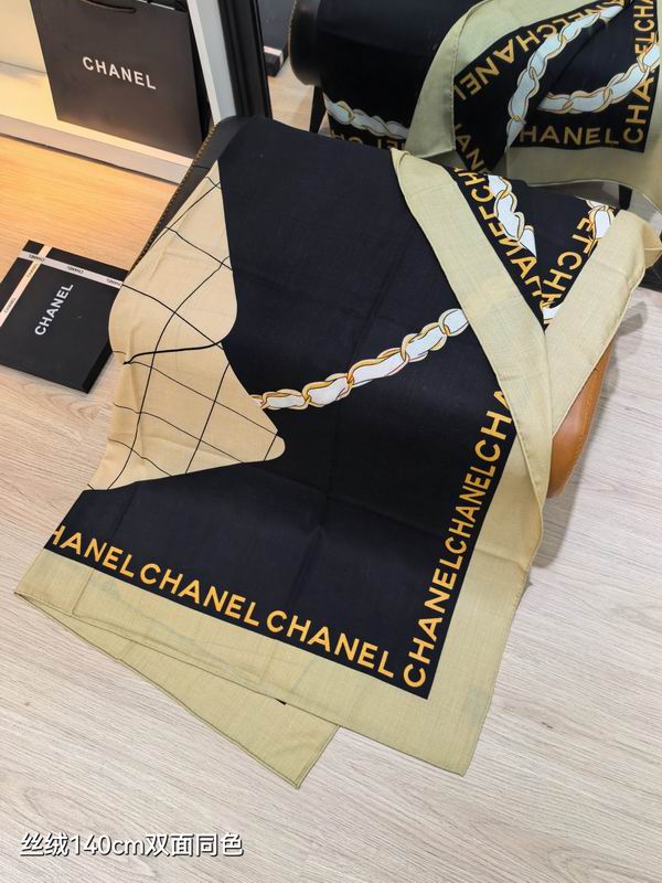 Chanel Scarf 140X140cm 70%羊绒30%真丝 E02 (6)