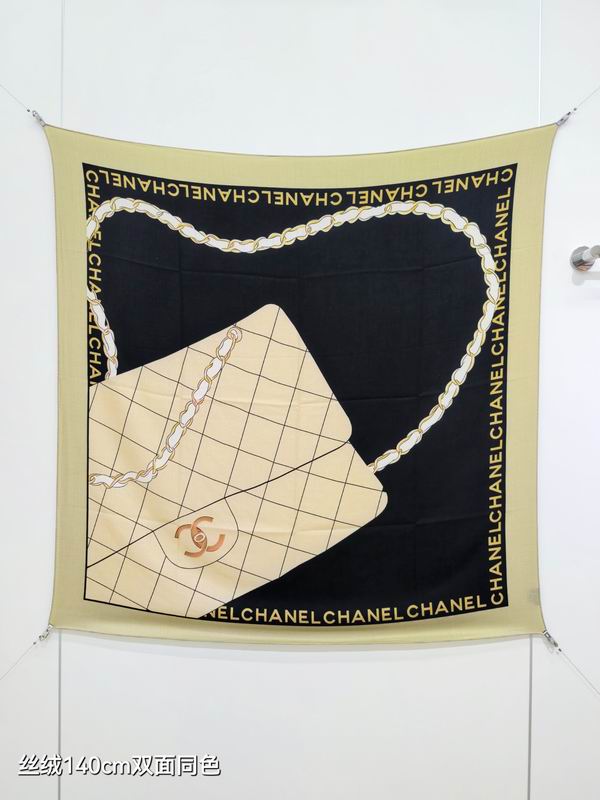 Chanel Scarf 140X140cm 70%羊绒30%真丝 E02 (8)