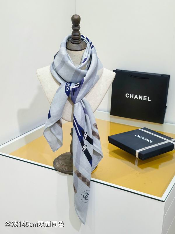 Chanel Scarf 140X140cm 70%羊绒30%真丝 E05 (1)