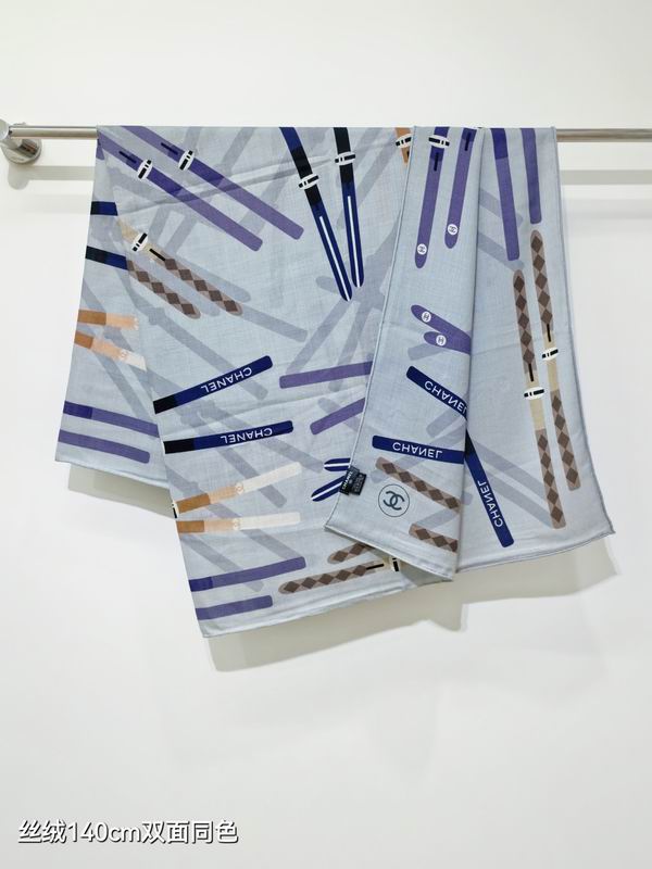 Chanel Scarf 140X140cm 70%羊绒30%真丝 E05 (2)