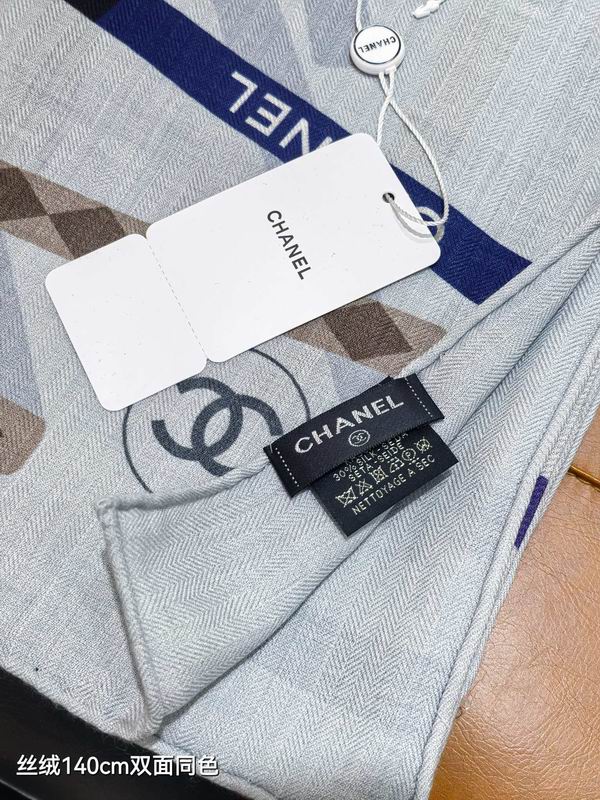 Chanel Scarf 140X140cm 70%羊绒30%真丝 E05 (4)