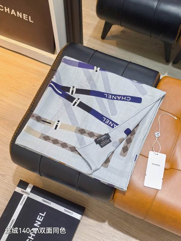 Chanel Scarf 140X140cm 70%羊绒30%真丝 E05 (7)
