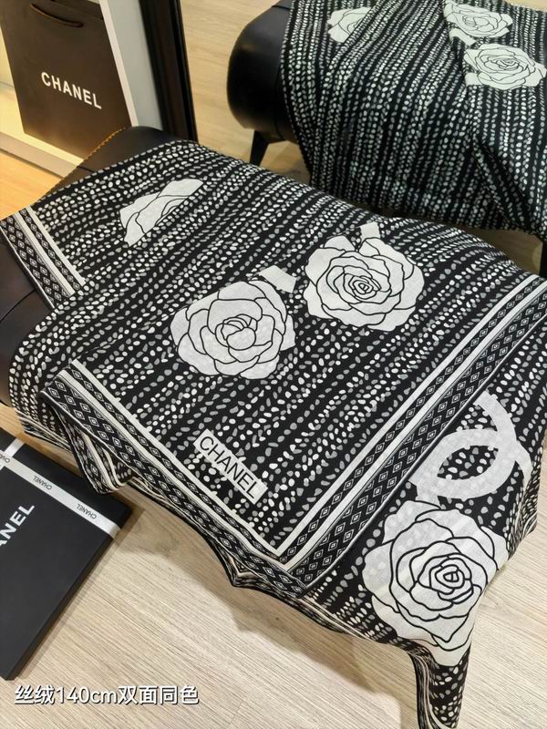 Chanel Scarf 140X140cm 70%羊绒30%真丝 E12 (5)