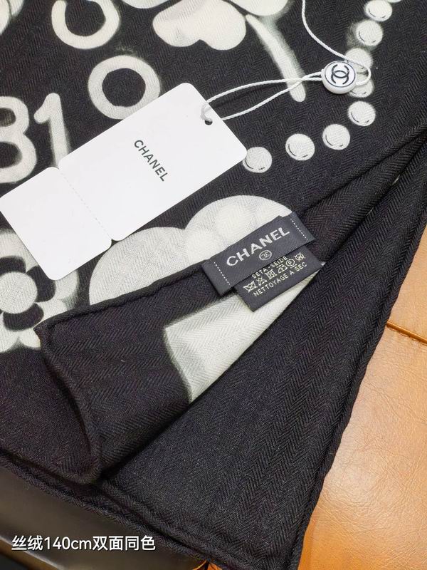 Chanel Scarf 140X140cm 70%羊绒30%真丝 E18 (14)