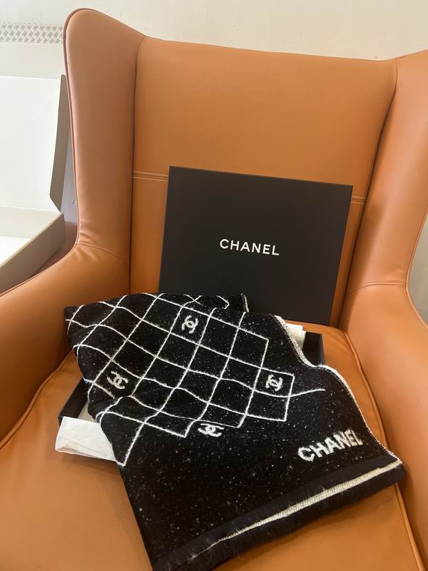 Chanel Scarf 195X70cm 95%绵羊毛5%聚酰胺 E34 (10)