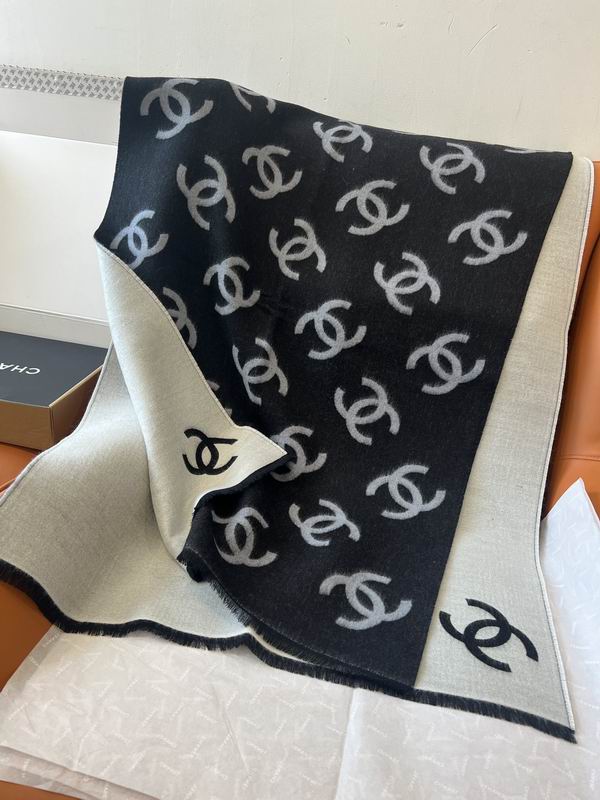 Chanel Scarf 70X200cm 95%绵羊毛5%真丝 E10 (8)